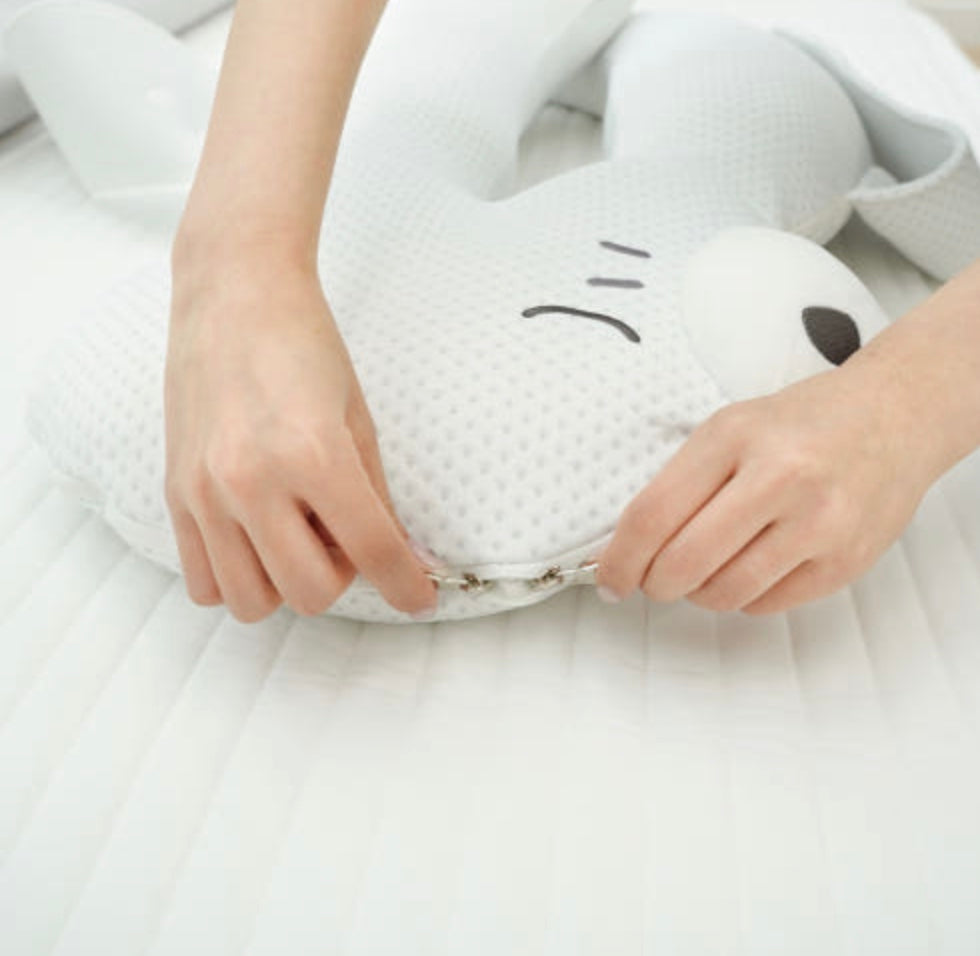 Side-Sleeping Baby Body Pillow with Duralon Cooling Cover – for Newborns