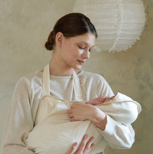 malang honey - Apron-style baby bath towel & newborn bio gauze