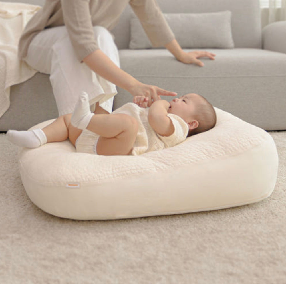 Bareumom Safe Anti-Reflux Cushion for Newborns – Includes 100-Count High-Density Cotton Cover