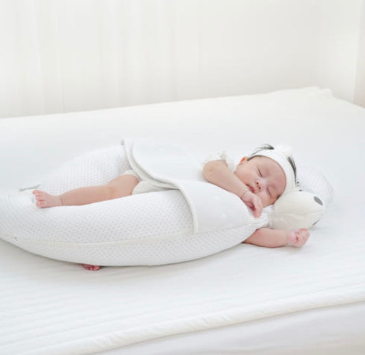 Side-Sleeping Baby Body Pillow with Duralon Cooling Cover – for Newborns