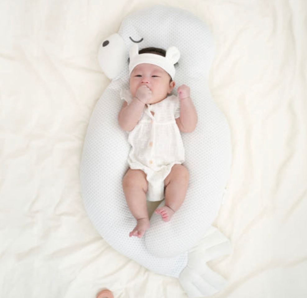 Side-Sleeping Baby Body Pillow with Duralon Cooling Cover – for Newborns